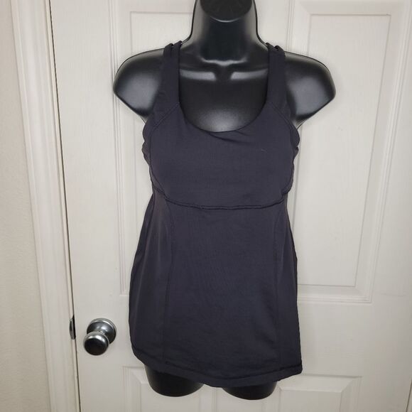 Lululemon Energy black iris criss cross back Tank top 8 - Picture 2 of 7